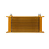 Mishimoto Universal 19 Row Oil Cooler - Gold
