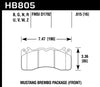 Hawk 15-17 Ford Mustang Brembo Package DTC-30 Front Brake Pads