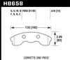 Hawk 06-10 Chevy Corvette (Improved Pad Design) Front HP+ Sreet Brake Pads