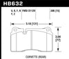 Hawk 06-10 VW Touareg Front / 09-11 Corvette Z06/ZR-1 (w/Carbon Ceramic Brake Package and Iron rotor